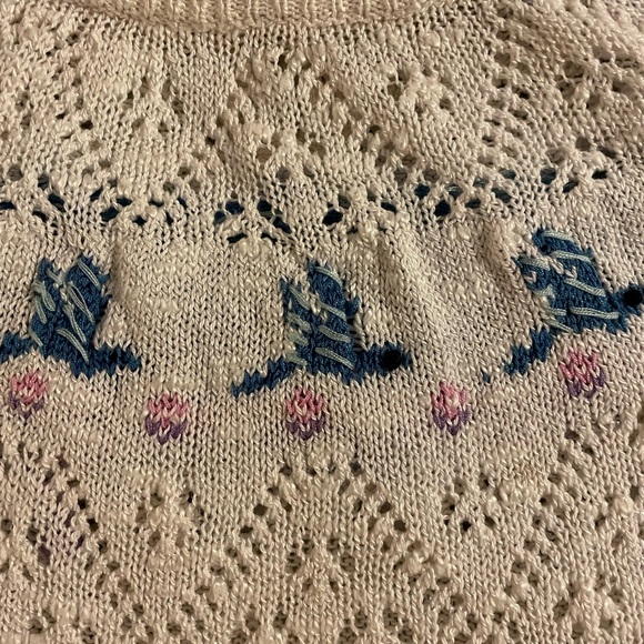 Vintage Knit Short-sleeve Top - Picture 2 of 6